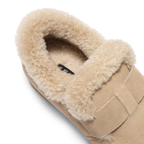 森达勃肯鞋女2026春季新款毛绒保暖舒适休闲毛毛鞋ZTK16AM6