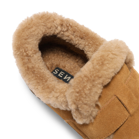 森达勃肯鞋女2026春季新款毛绒保暖舒适休闲毛毛鞋ZTK16AM6