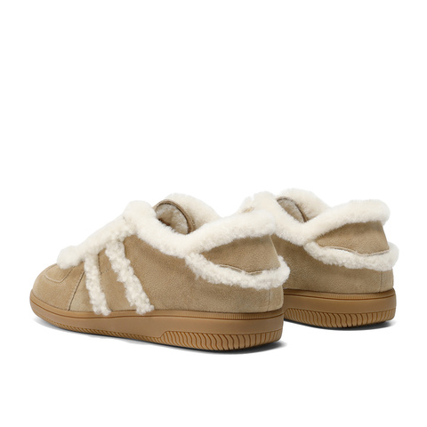 森达毛毛鞋女2026春新德训户外休闲保暖休闲板鞋4QSB7AM6