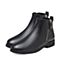 SKAP/圣伽步秋冬专柜同款黑色牛皮时尚简约方跟女短靴(绒里)10710851