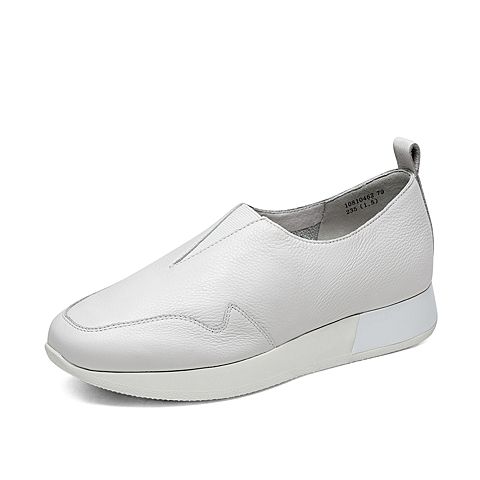 SKAP/圣伽步春夏专柜同款白色牛皮舒适女休闲鞋10810462