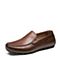 SKAP/圣伽步春夏专柜同款棕色牛皮商务男皮单鞋20812551