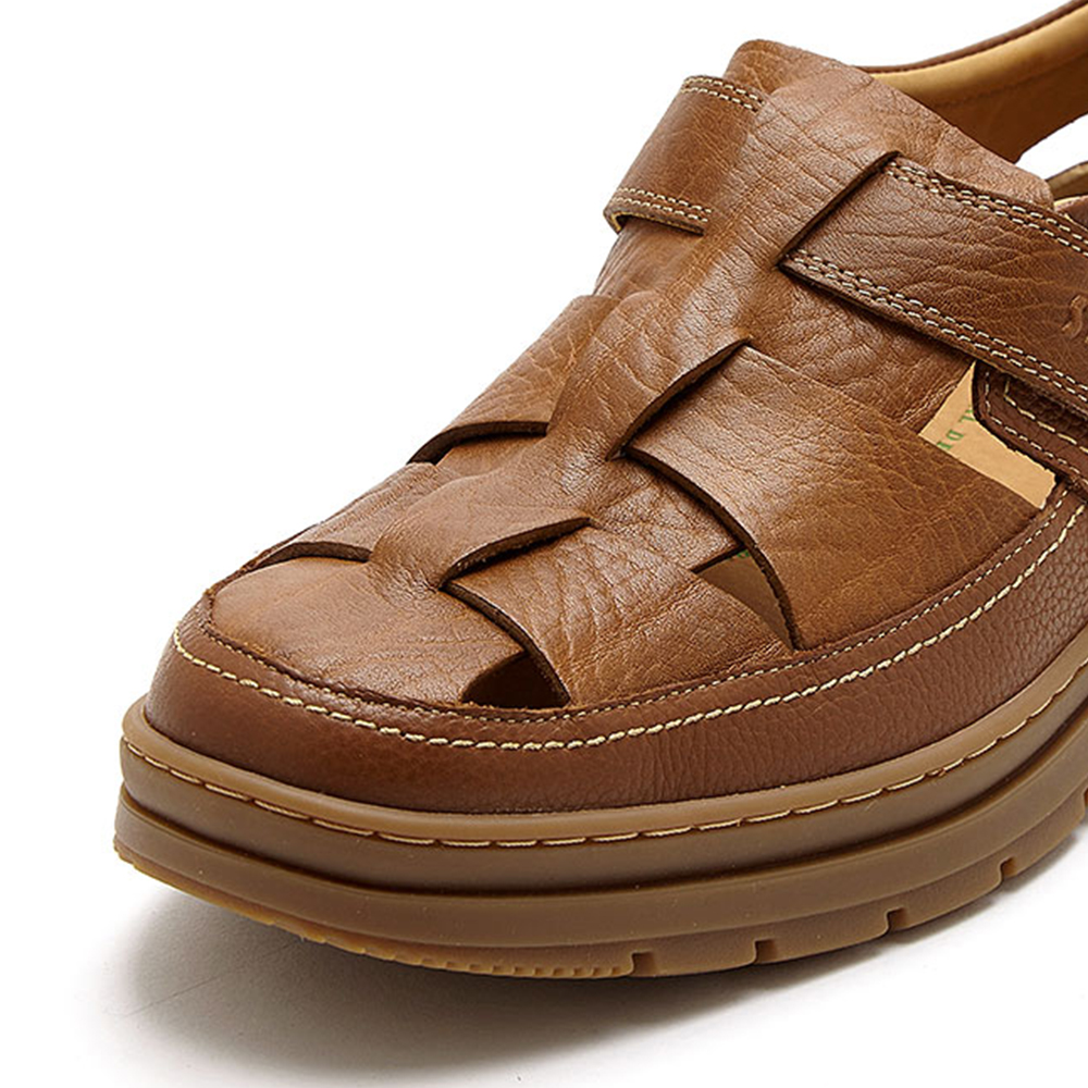 skap/圣伽步2018夏专柜同款牛皮革休闲男凉鞋20616691