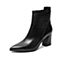 SKAP/圣伽步冬季新款专柜同款尖头粗高跟女短靴10913521