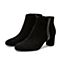 SKAP/圣伽步冬季新款专柜同款羊皮革粗高跟女短靴10913181