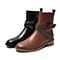 SKAP/圣伽步冬季新款专柜同款皮带扣中跟女短靴皮靴10913201