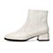 SKAP/圣伽步2021冬季新款牛皮革简约方头粗跟皮靴女短靴AAB01DD1