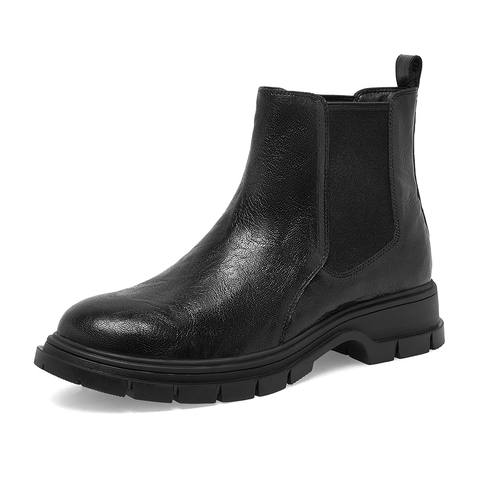 SKAP圣伽步2022冬季新款商场同款简约套筒切尔西靴女短靴ADX02DD2