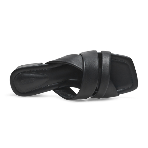SKAP圣伽步2023夏季新款商场同款简约粗跟外穿露趾女拖鞋ADY01BT3