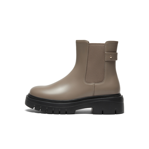 圣伽步SKAP2023冬季新款商务休闲女靴低靴切尔西靴NPWAFH01