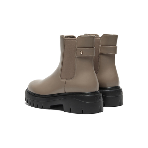 圣伽步SKAP2023冬季新款商务休闲女靴低靴切尔西靴NPWAFH01
