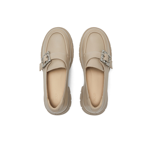 SKAP圣伽步2024春季新款商场同款舒适一脚蹬乐福鞋女单鞋AGB02AA4
