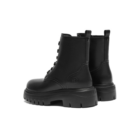 SKAP圣伽步2024冬季新款时尚短筒真皮轻质牛皮革女士短靴AFH10DD4