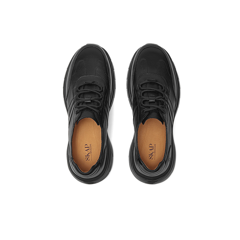 SKAP圣伽步2024秋季新款商场同款舒适系带牛皮革男休闲鞋A5J12CM4