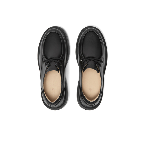 SKAP圣伽步2024秋季新款商场同款系带厚底女深口休闲皮鞋鞋AFH11CM4