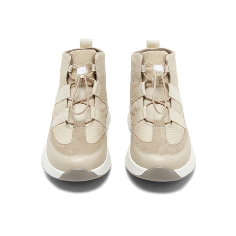 SKAP圣伽步女鞋2024冬季新款简约系带厚底休闲靴女款低靴