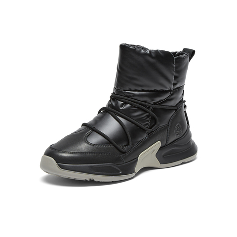 SKAP圣伽步女鞋2024冬季新款日常羽绒休闲靴系带厚底女款低靴