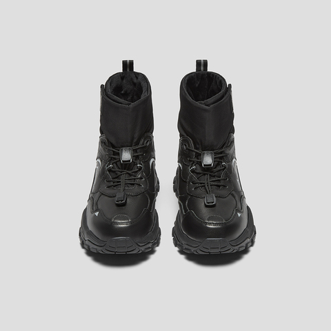 SKAP圣伽步女鞋2024冬季新款厚底系带时尚旅游户外女款运动靴