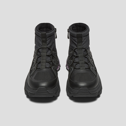 SKAP圣伽步女鞋2024冬季新款拉链厚底网面户外女款休闲运动靴