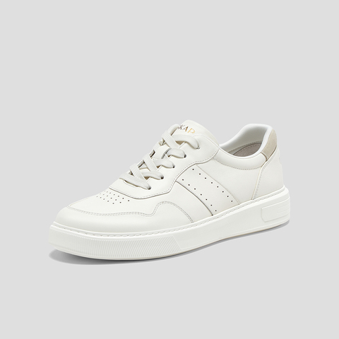 SKAP圣伽步男鞋2024秋季新款板鞋厚底系带简约舒适男款运动休闲鞋