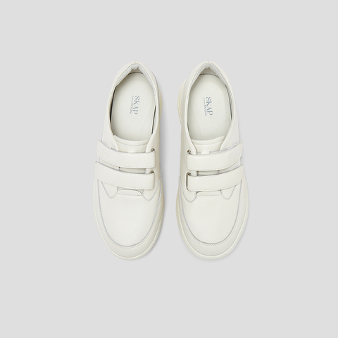 SKAP圣伽步女鞋2024秋季新款日常简约魔术贴舒适纯色女款休闲鞋