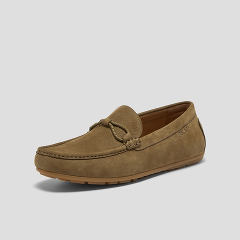 SKAP圣伽步男鞋2024秋季新款乐福一脚蹬平底通勤舒适男款休闲鞋