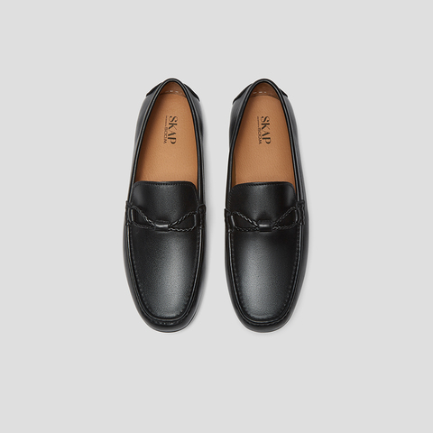 SKAP圣伽步男鞋2024秋季新款乐福一脚蹬平底通勤舒适男款休闲鞋