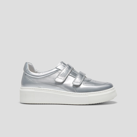 SKAP圣伽步女鞋2024秋季新款板鞋厚底魔术贴日常简约女款休闲鞋