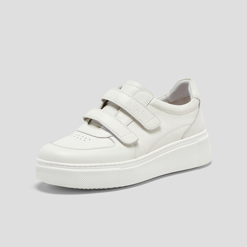 SKAP圣伽步女鞋2024秋季新款板鞋厚底魔术贴日常简约女款休闲鞋