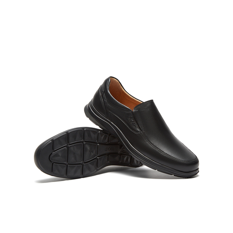 SKAP圣伽步男鞋2024秋季新款商务休闲一脚蹬舒适轻质通勤男士皮鞋