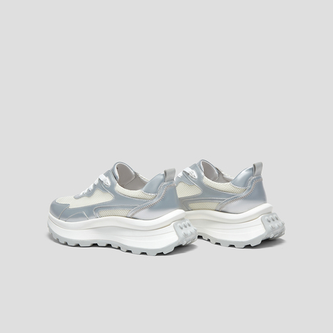 SKAP圣伽步女鞋2024秋季新款老爹鞋厚底系带日常拼色运动女休闲鞋