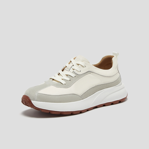 SKAP圣伽步男鞋2024秋季新款户外运动舒适系带厚底拼色男款休闲鞋