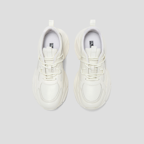 SKAP圣伽步女鞋2024秋季新款运动休闲厚底老爹系带纯色女款旅游鞋