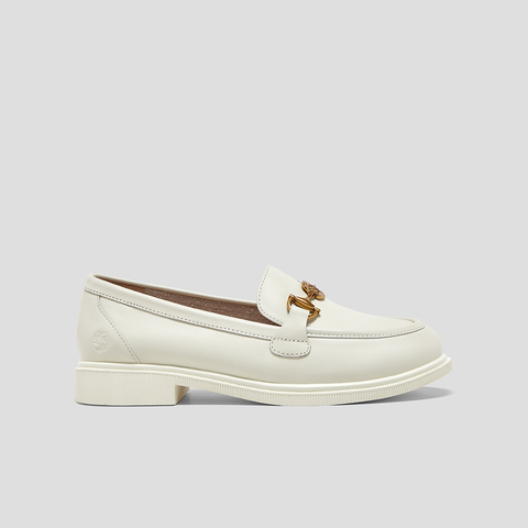 SKAP圣伽步女鞋2024秋季新款日常通勤一脚蹬休闲舒适女款乐福鞋