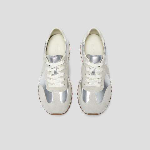 SKAP圣伽步女鞋2024秋季新款运动阿甘系带厚底舒适拼色女款休闲鞋