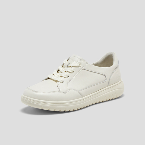 SKAP圣伽步女鞋2024秋季新款日常系带简约舒适百搭厚底女款休闲鞋