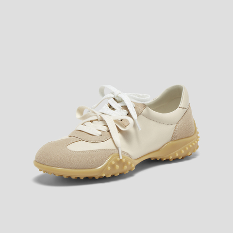 SKAP圣伽步女鞋2024秋季新款户外舒适双鞋带拼色女款运动休闲鞋