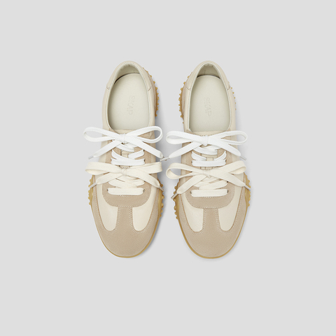 SKAP圣伽步女鞋2024秋季新款户外舒适双鞋带拼色女款运动休闲鞋