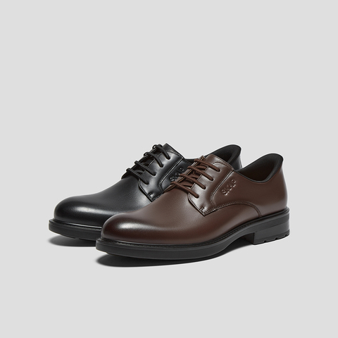 SKAP圣伽步男鞋2024秋季新款商务上班轻质系带通勤男款正装皮鞋