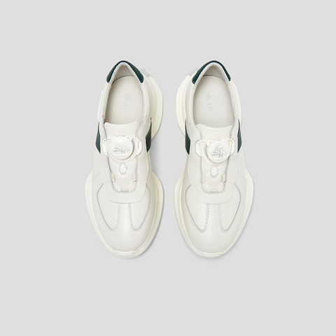 SKAP圣伽步女鞋2024秋季新款厚底撞色旋转扣舒适深口女老爹鞋