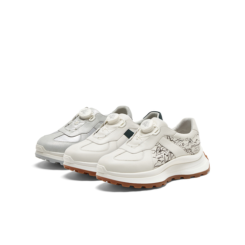 SKAP圣伽步女鞋2024秋季新款厚底撞色旋转扣舒适深口女老爹鞋