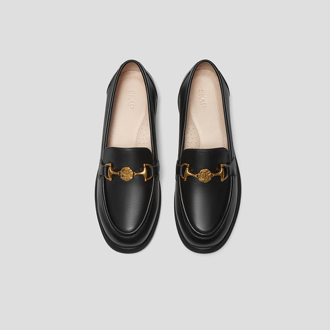 SKAP圣伽步女鞋2024秋季新款日常通勤一脚蹬休闲舒适女款乐福鞋