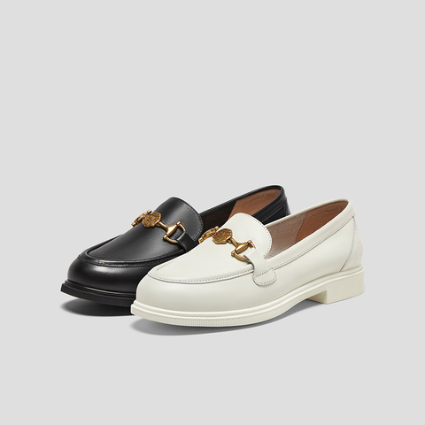 SKAP圣伽步女鞋2024秋季新款日常通勤一脚蹬休闲舒适女款乐福鞋