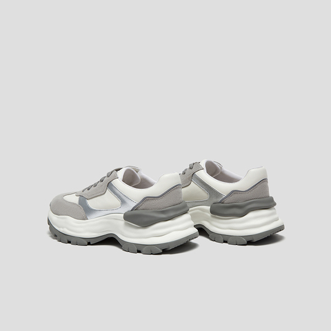 SKAP圣伽步女鞋2024秋季新款旅游户外老爹厚底系带舒适女款运动鞋