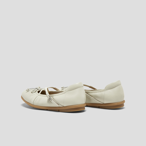 SKAP圣伽步女鞋2024秋季新款蝴蝶结平跟日常弹力舒适气质女休闲鞋