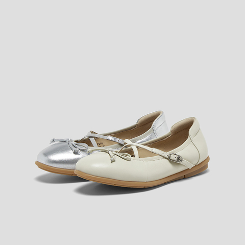 SKAP圣伽步女鞋2024秋季新款蝴蝶结平跟日常弹力舒适气质女休闲鞋