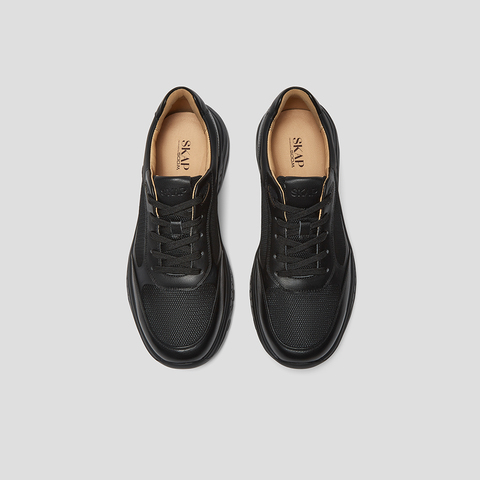 SKAP圣伽步男鞋2024秋季新款运动增高轻便厚底潮流软面男士休闲鞋