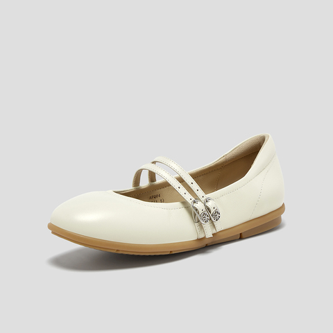 SKAP圣伽步女鞋2024秋季新款平跟百搭气质玛丽珍搭扣女款休闲鞋