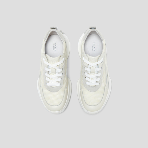 SKAP圣伽步女鞋2024秋季新款老爹鞋厚底系带日常拼色运动女休闲鞋