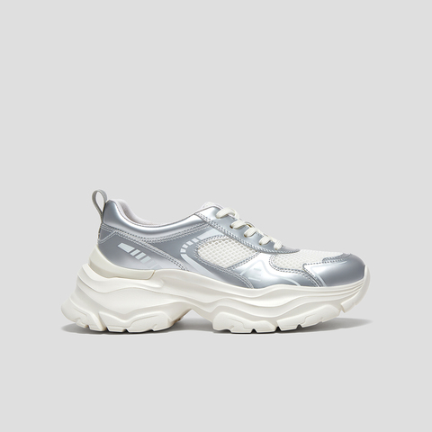 SKAP圣伽步女鞋2024秋季新款休闲老爹厚底舒适系带撞色女户外鞋